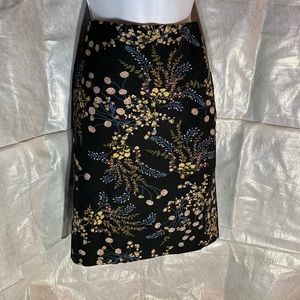 27-7 PHILOSOPHY black yellow multicolor floral pencil skirt 2